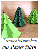 Tannenbäumchen aus Papier falten