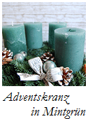 Adventskranz mintgrün
