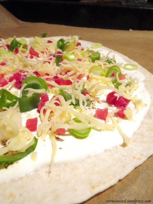 Flammkuchen aus Tortillas