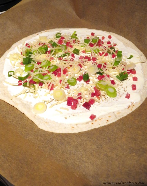 Flammkuchen aus Tortillas