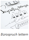 Lettering: Spruch fürs Büro lettern