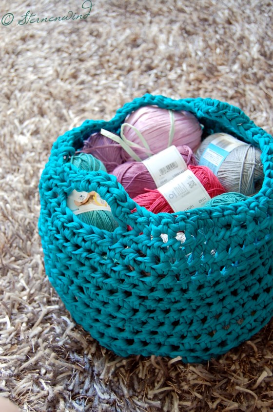 Aufbewahrungskorb für Wolle häkeln