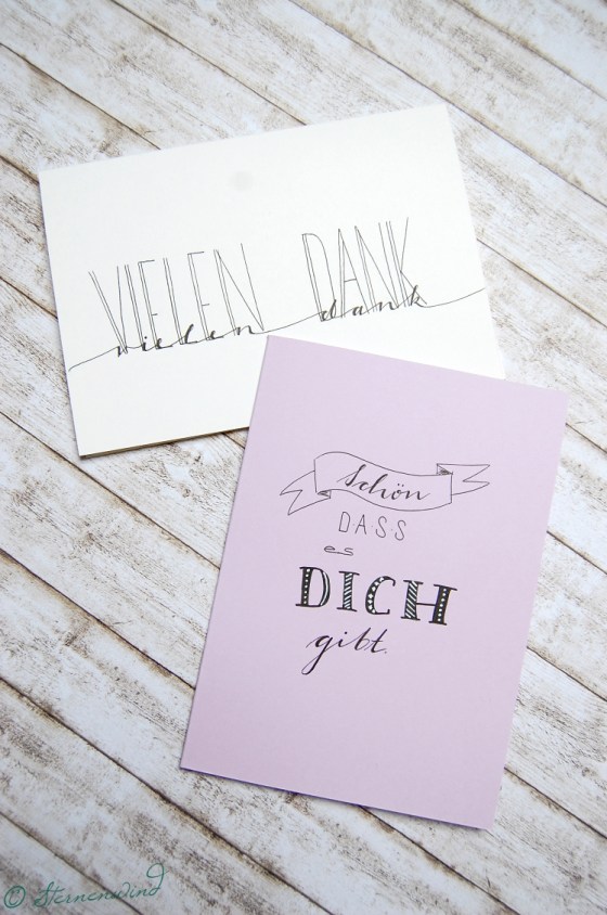 Handlettering Grusskarte