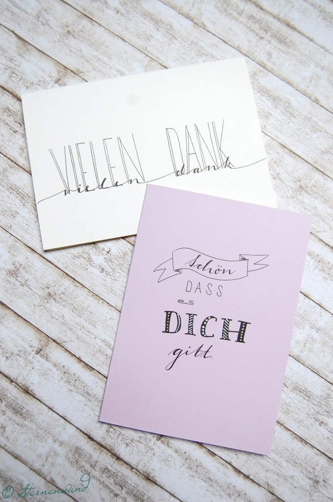 [DIY] Karten mit eigenem Handlettering gestalten – Sternenwind – Blog