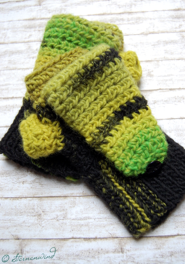 DIY] kuschelig warme Handschuhe hkeln  Anleitung  Sternenwind  Blog