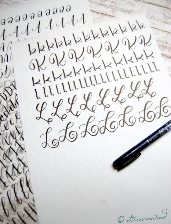Handlettering Transparenzpapier