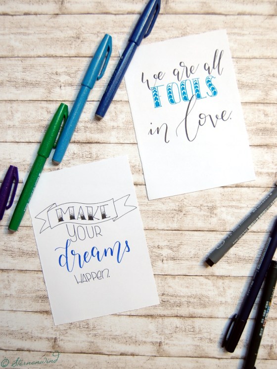 Handlettering Schriftarten