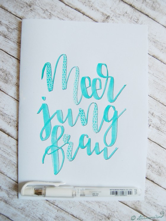 Handlettering Buchstaben mit Muster verzieren