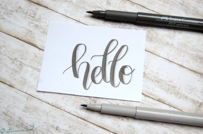 Lettering Schrift mit Schatten Anleitung