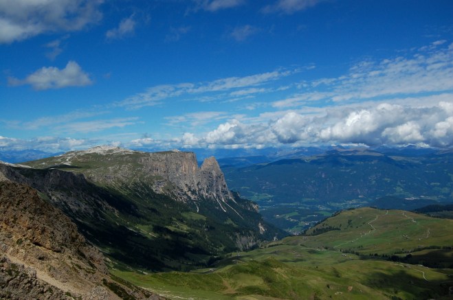 Rosszahnscharte Blick auf Schlern Südtirol