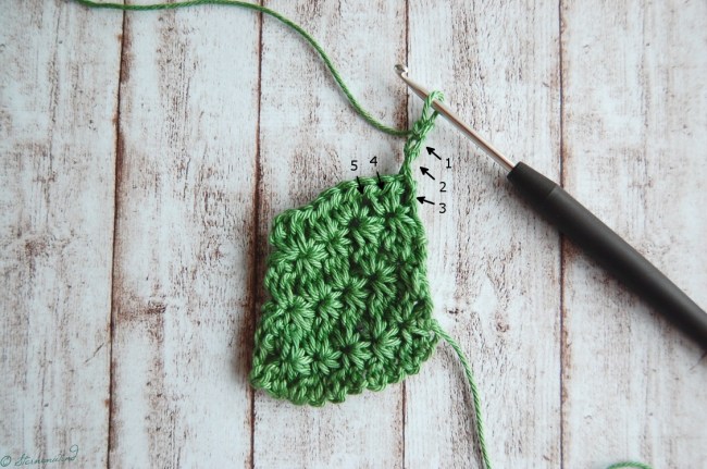 Anleitung Stirnband mit Sternstich häkeln