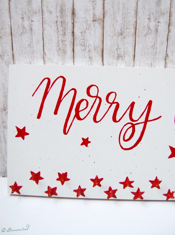 Adventskalender Aufhängung Acryl auf Holz Lettering Anleitung