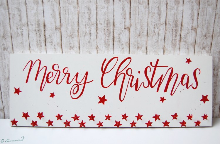 Adventskalender Aufhängung Acryl auf Holz Lettering Anleitung