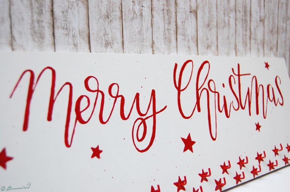 Adventskalender Aufhängung Acryl auf Holz Lettering Anleitung