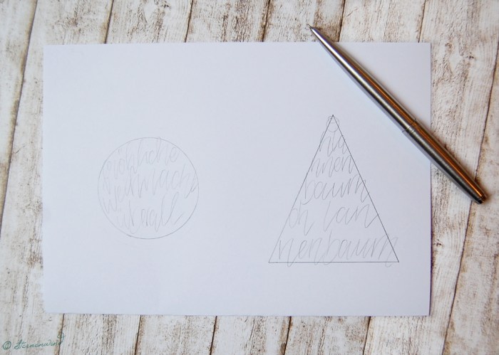 Formenlettering Weihnachtskarte Lettering Inspiration Handlettering Anleitung