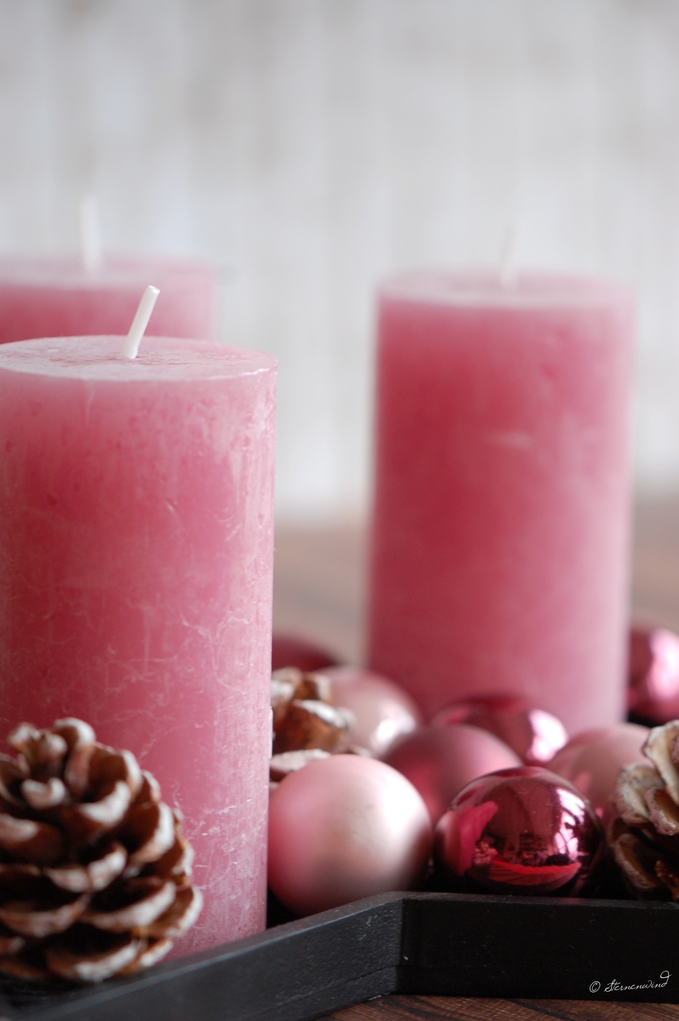 Adventskranz altrosa