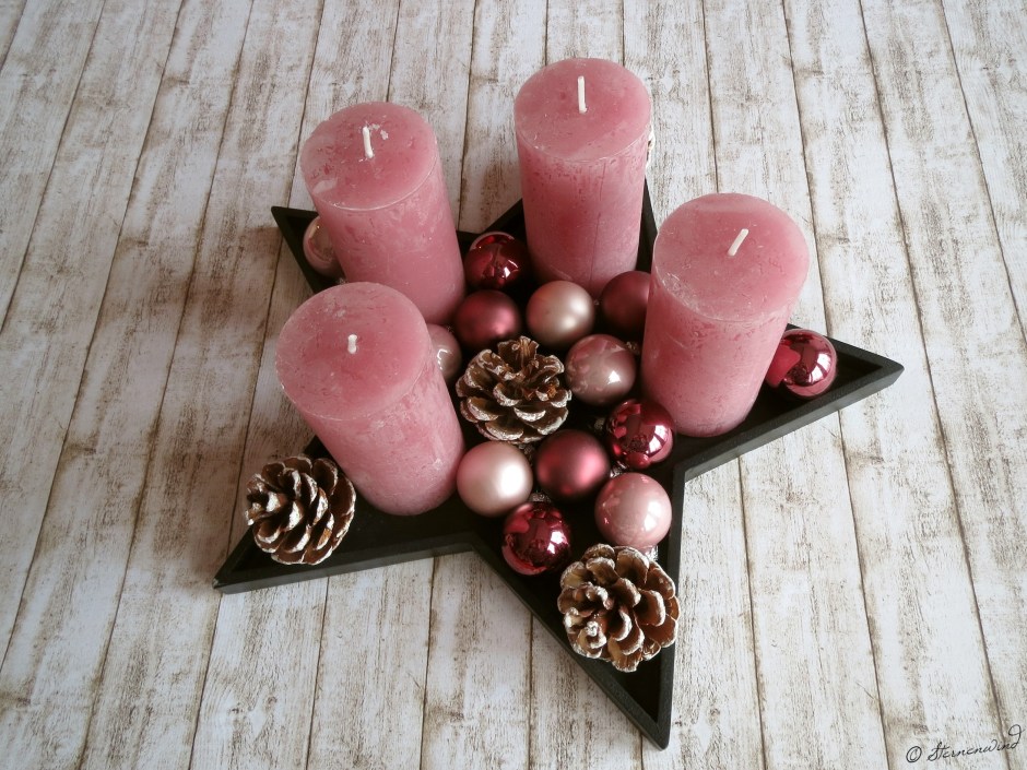 Adventskranz altrosa