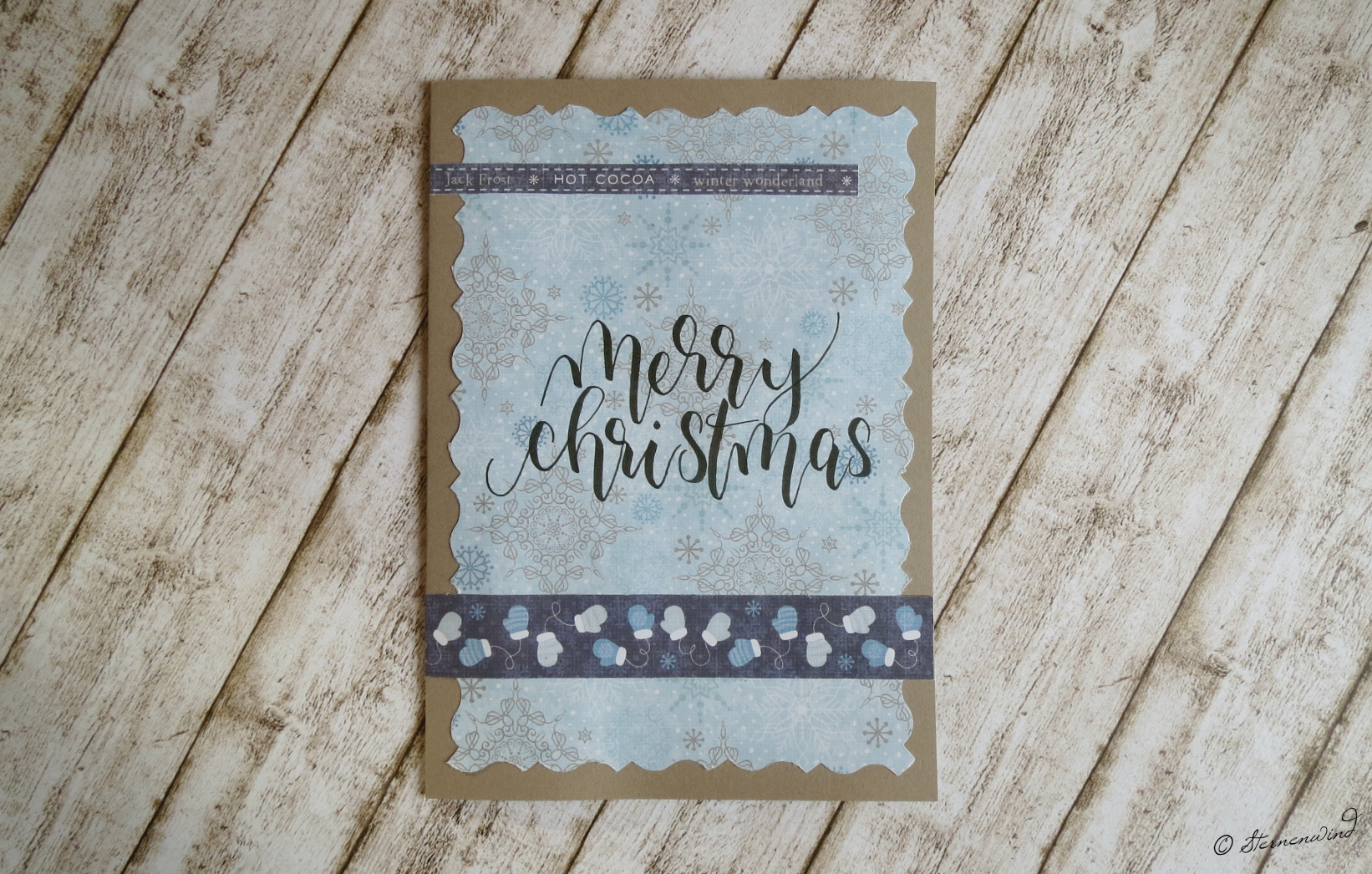 Weihnachtskarten Lettering mint