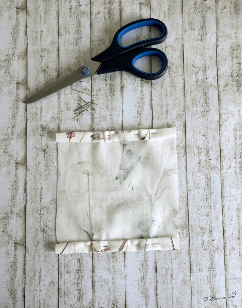 Anleitung Taschentücherhülle Kante umschlagen